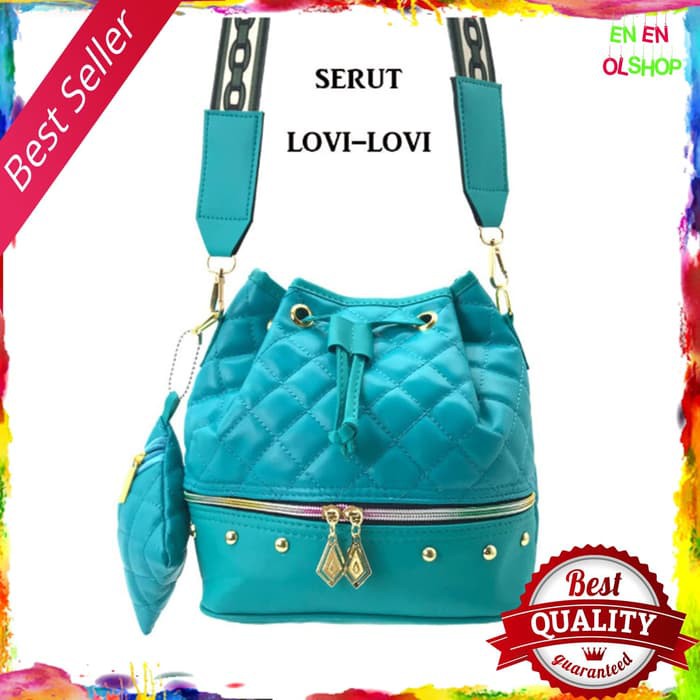 Tas Serut Lovi Lovi Lucu Elegant - Fashion Wanita Import Murah - Merah