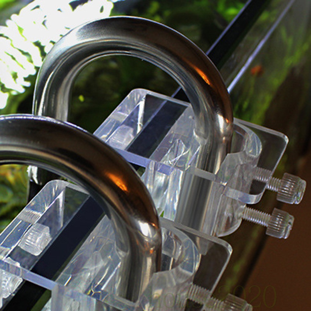 Aquarium Inflow Outflow Tube Holder Acrylic Fix Hose Pipe Mount Freshwater Fish Planted Aquarium Fixing Tubing Clamp