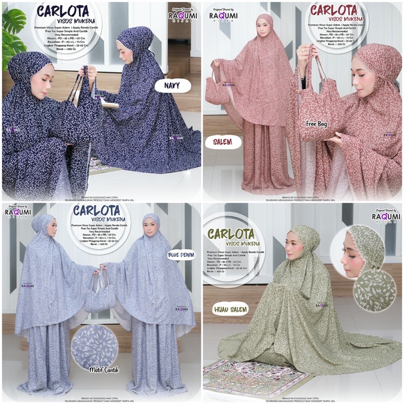 CARLOTA RAQUMI VISCOSE MUKENA DEWASA