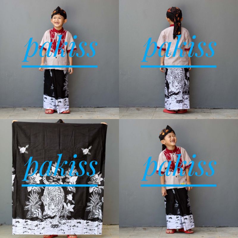BISA COD Sarung Anak Motif Batik Macan Putih-Sarung Anak Batik Tradisional