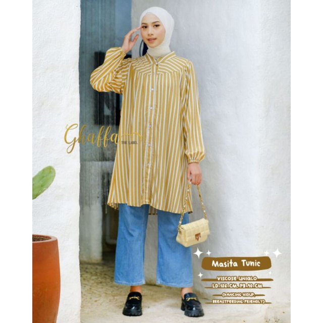 MASITA TUNIC BY GHAFFA THE LABEL (TUNIK SALUR) Tunik muslimah rekomeded