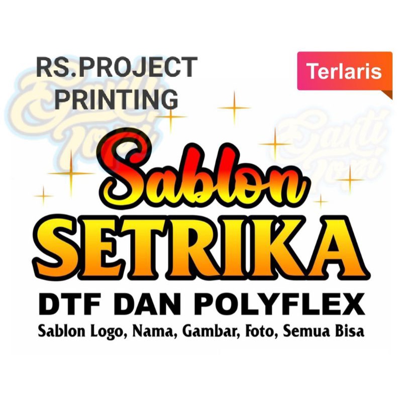 CETAK SABLON DTF / SABLON SETRIKA CUSTOM SESUKA HATI SATU HARI BERES