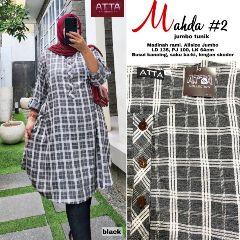 BAJU TUNIK/TUNIK MAHDA/TUNIK JUMBO/ATASAN TUNIK/ATASAN WANITA