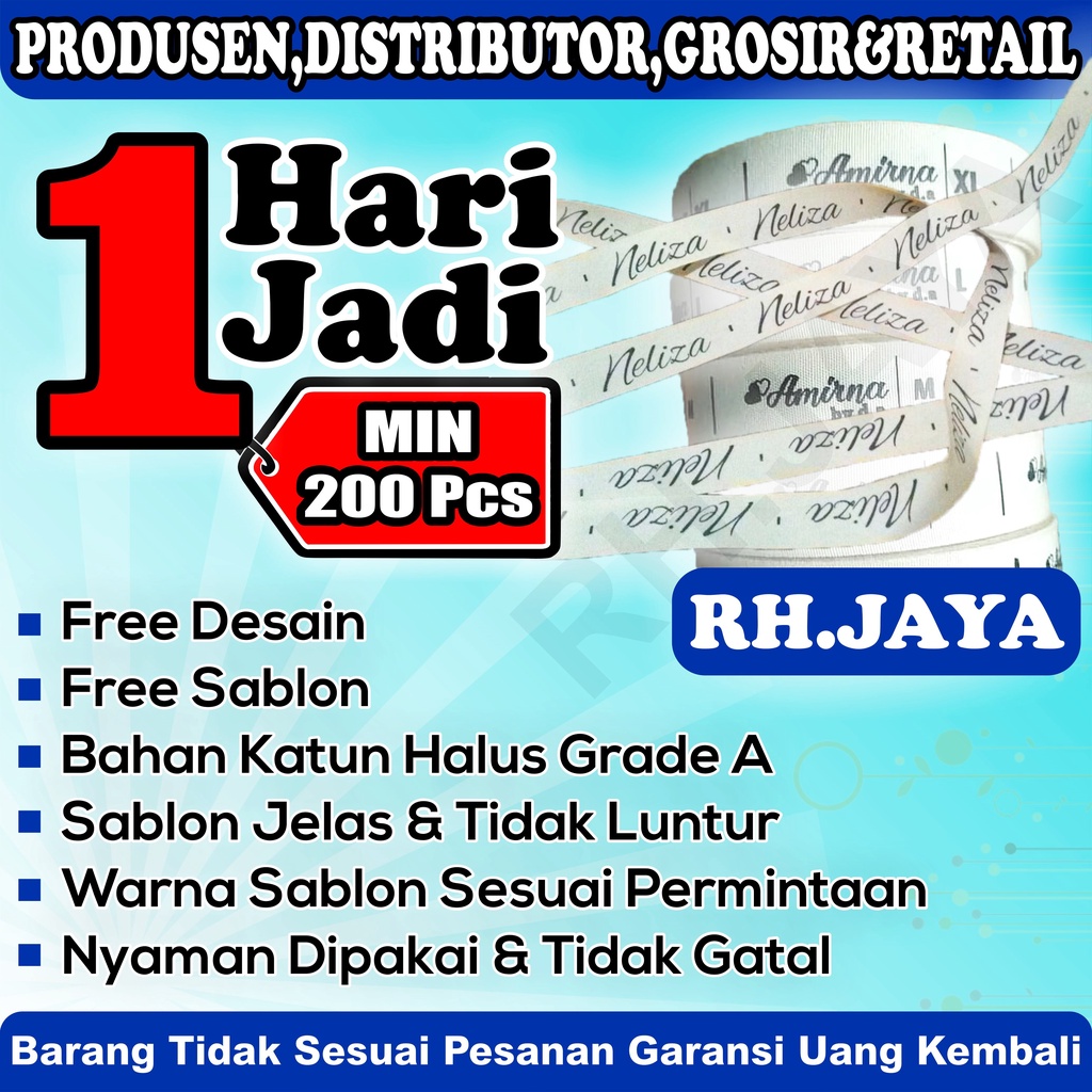 

LABEL BAJU/LABEL HIJAB FREE DESAIN [MIN 5 ROLL]