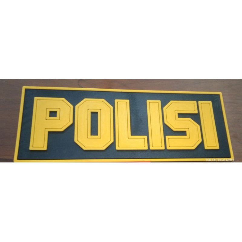 Patch Rubber Karet POLISI Buat Di Pasang Di Punggung Jaket (Velcro)