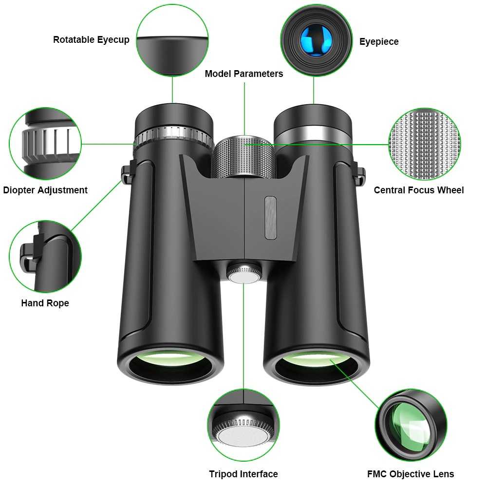 APEXEL Teropong Berburu Binoculars Compact Zoom 12x42 - APL-RB12X42