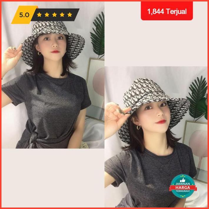 Big Sale Topi Motif Keren Motif Dior / Bucket Hat Motif Dior / Topi Dior D Cd - Biru Limited