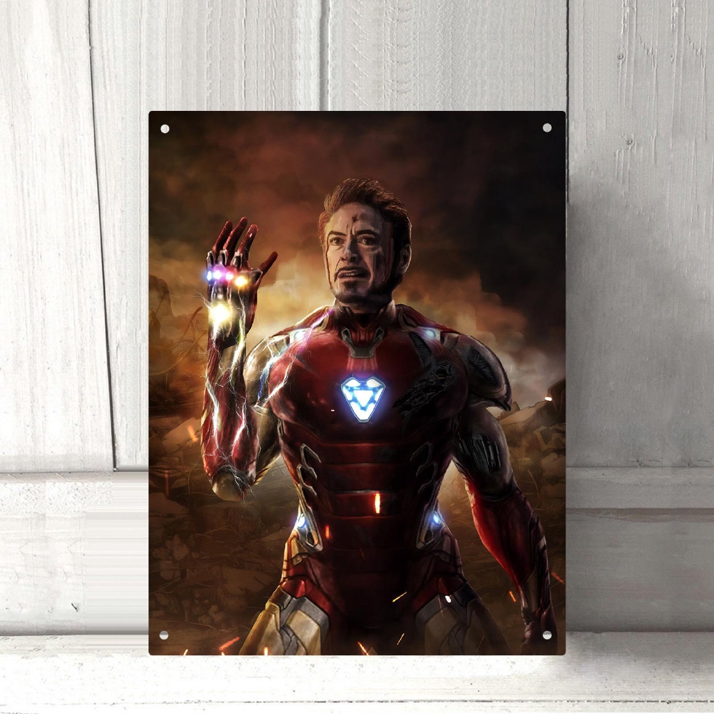 Infinity Stones Iron Man Metal Tin Sign Decor Pub Home Door