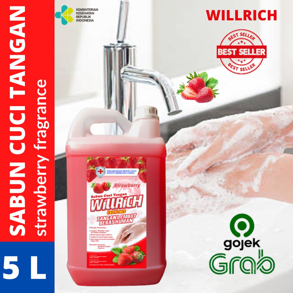 Sabun Cuci Tangan Fresh Strawberry 5 Liter Pengiriman Instant