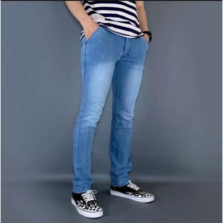 TURUN HARGA - Celana Jeans PriaSlim FIt Bahan Soft Jeas Distro - Celana Denim Pria Model Pensil Harga Murah - Celana Panjang Pria Super Skiny Bahan Bgaus Nyaman Dipakai Harga Murah Resleting Kuat - Celana Jeans Pria