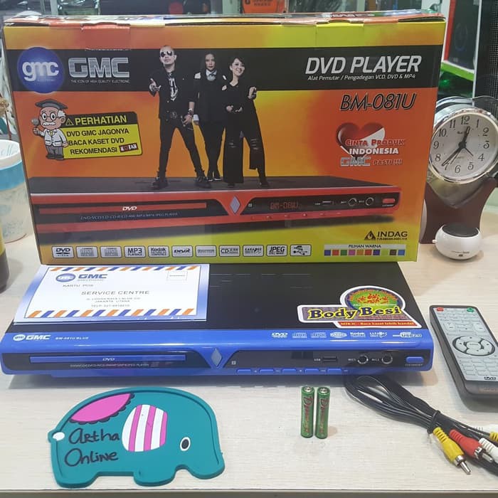 Ready Stok DVD PLAYER GMC BM 081U BONUS BATTERAY REMOTE Berkualitas