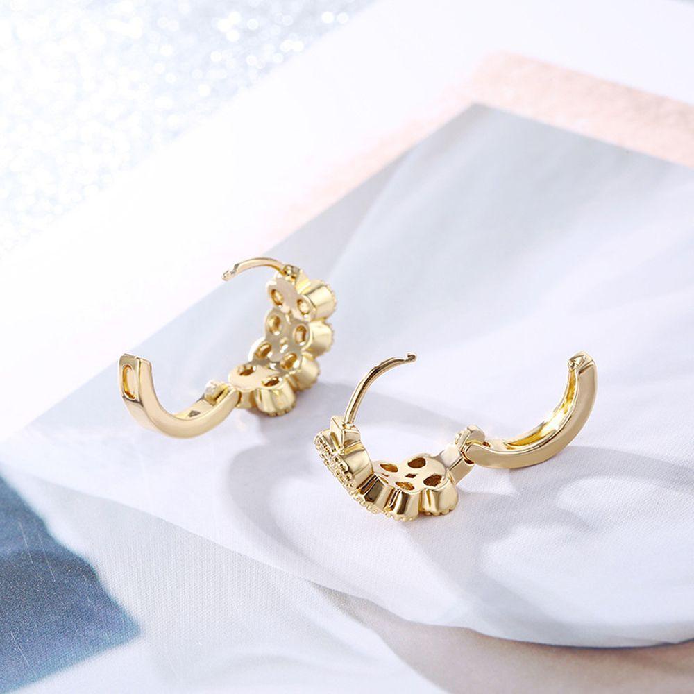 Agustinina Hoop Earrings Untuk Wanita Mewah Indah Perhiasan Halus Pernikahan Eropa Cubic Zircon Piercing Ear Jewelry