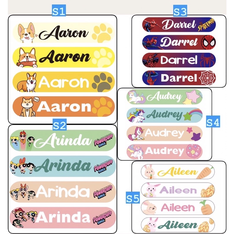 

Stiker label nama anak lucu anti air murah