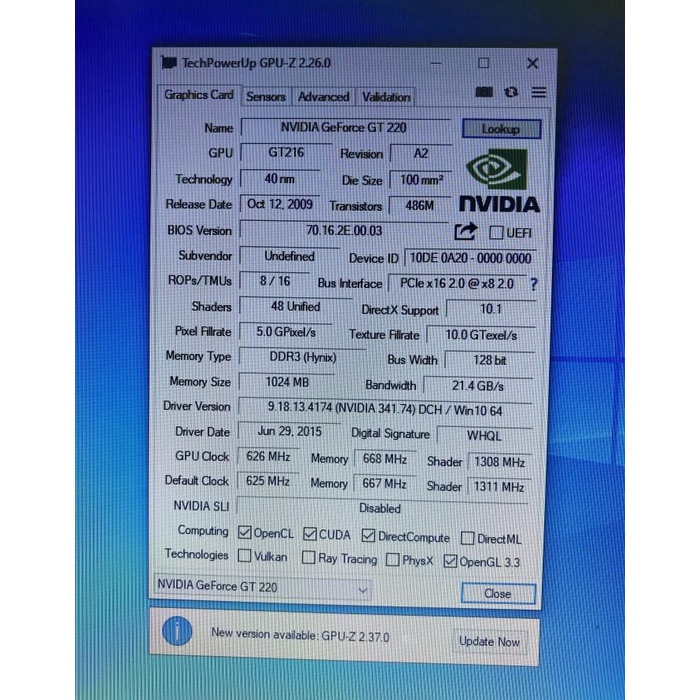 Vga / Vga Afox Gt 220 1Gb Ddr3 128 Bit