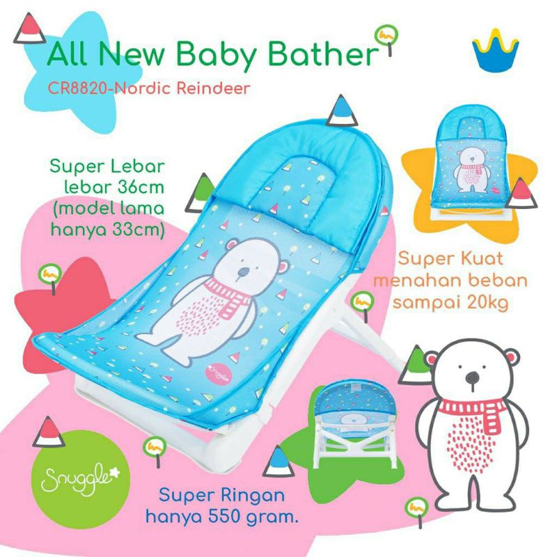 CROWN Baby Bather crown 8818 snuggle  / Kursi Mandi Baby Crown Snuggle