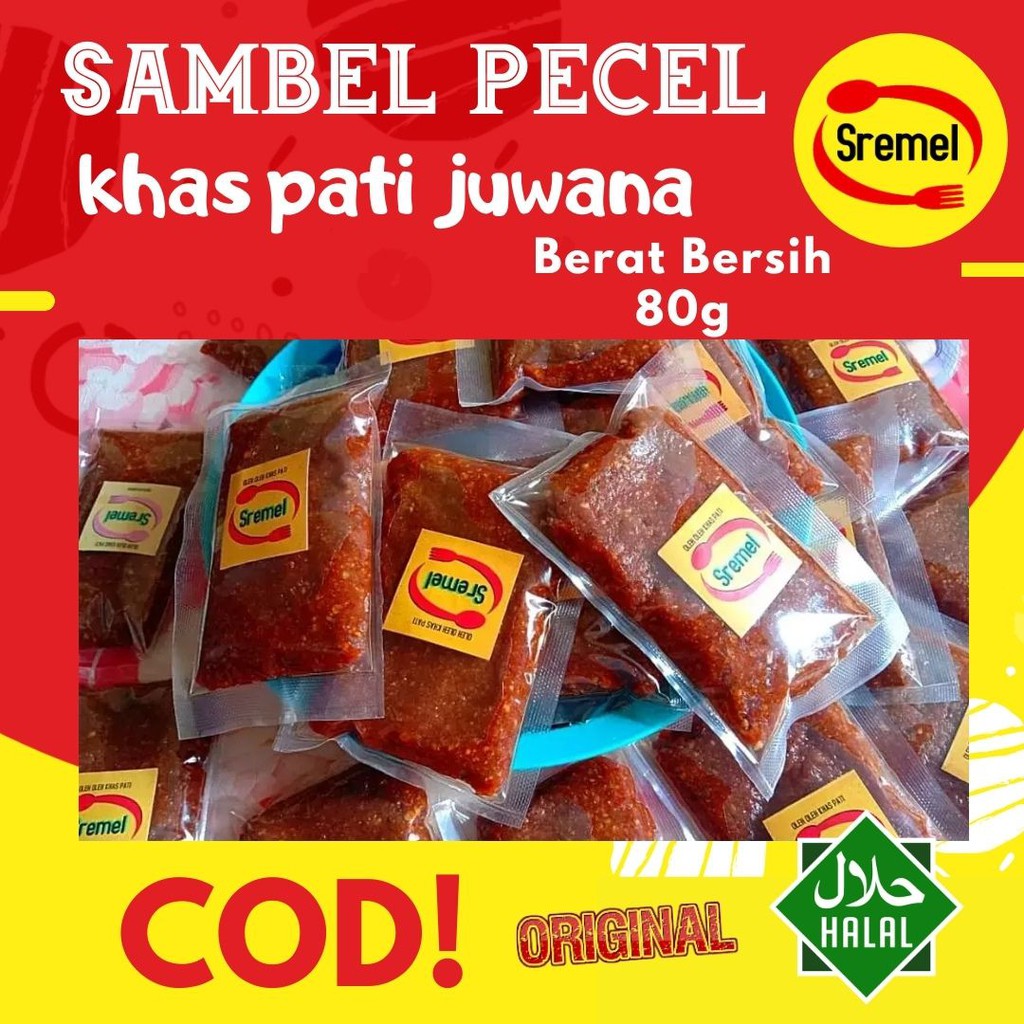 Bumbu Pecel Khas Pati Juana / Bumbu Pecel Khas Pati SREMEL / SREMEL Bumbu Pecel Khas Pati (80gram)