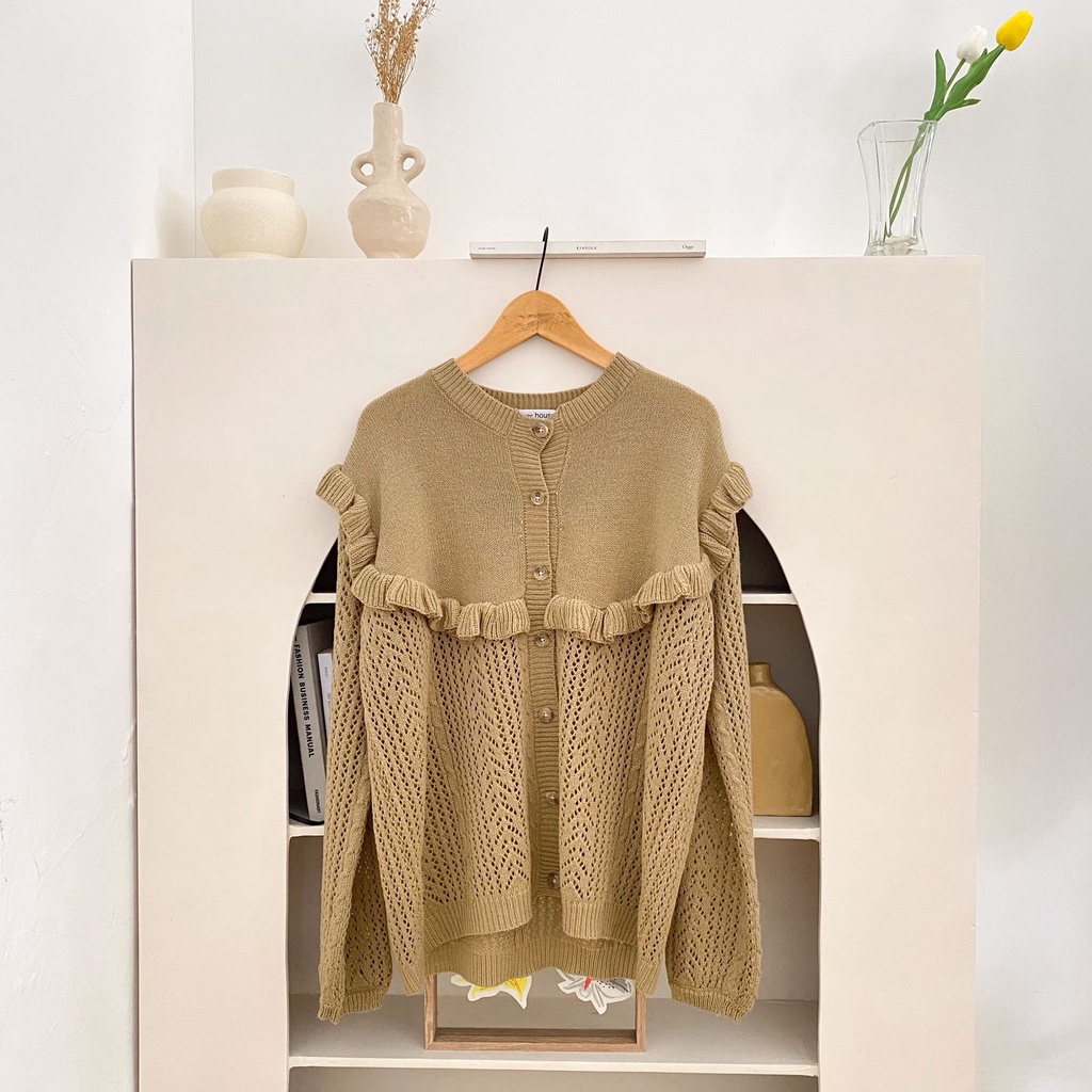 Vintage House Jisoo Korean Knit Cardi (Cardigan Rajut Wanita Korea)-Milo