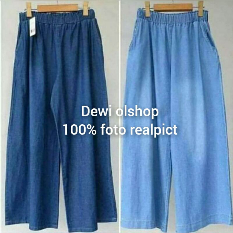 KULOT JEANS CELANA PANJANG WANITA//KULOT LEVIS TALI//RIBBON KULOT JEANS/KULOT JEANS POLOS