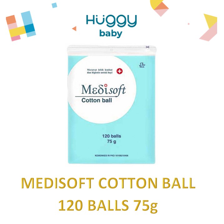 Medisoft Cotton Ball 120 Balls 75g 120g Bola Kapas Bayi