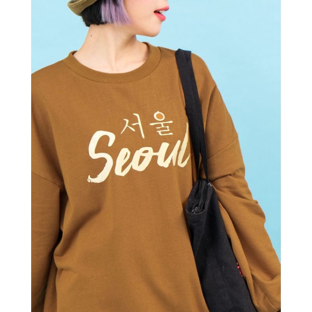 Jaket sweater Crewneck oversize pakaian pria wanita Outerwear Korean Style SEOUL Japan terbaru