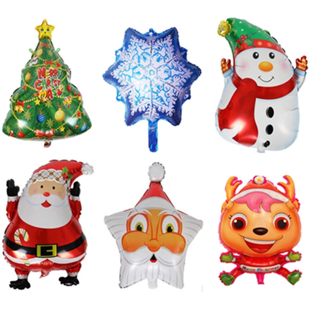 1Pc Christmas Claus Snowman Aluminum Film Balloon For Xmas House Party Decor