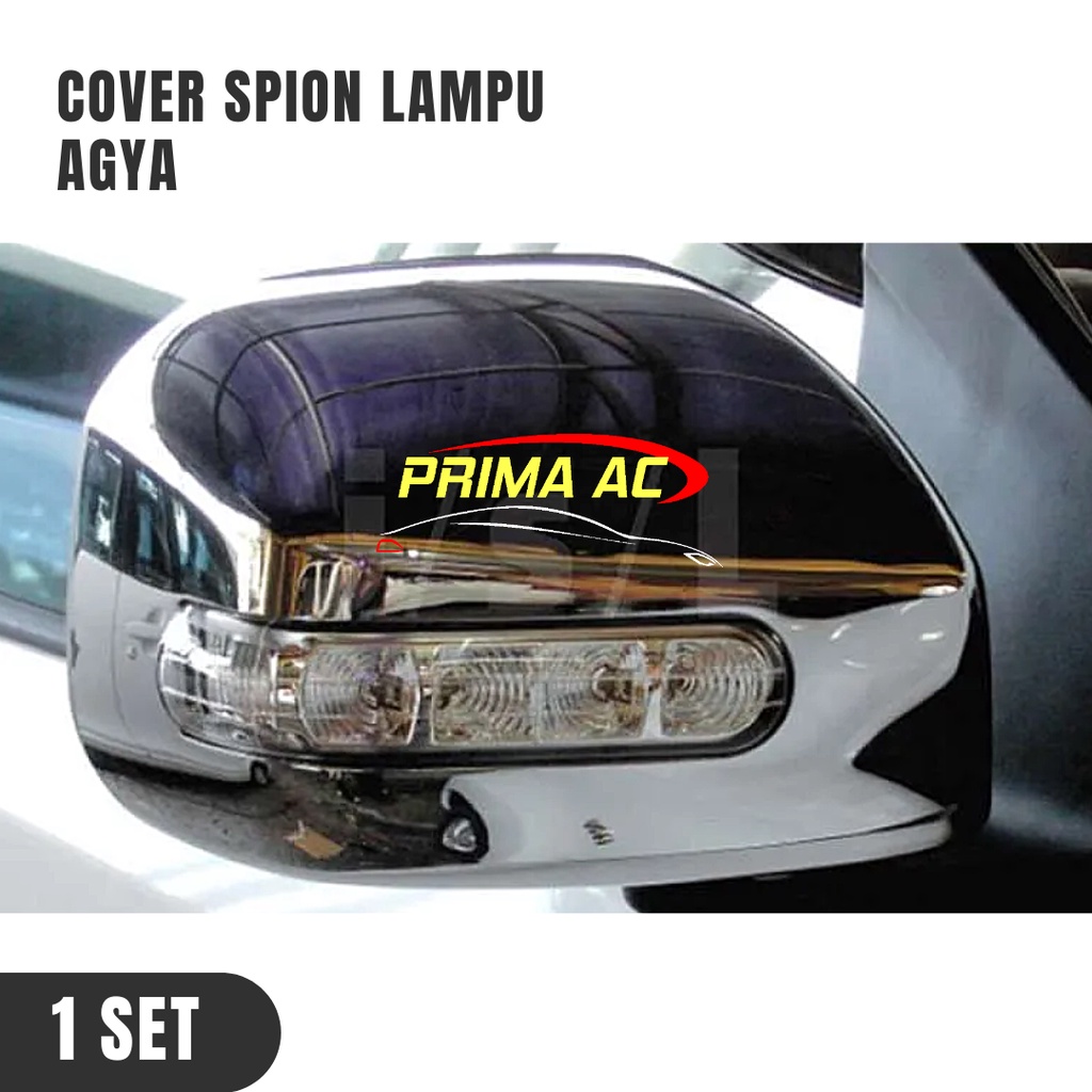 PROMO CUCI GUDANG Cover Spion Lampu Sein Mobil Toyota Agya 2012-2016 SET Chrome Krom Aksesoris agya 