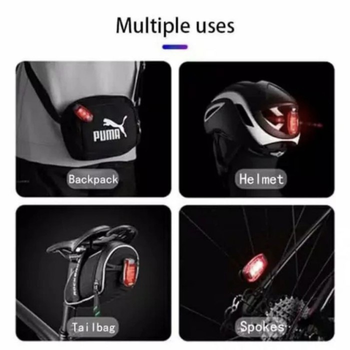 ROCKBROS Lampu sepeda multi fungsi LED 3 mode ZPWD-1