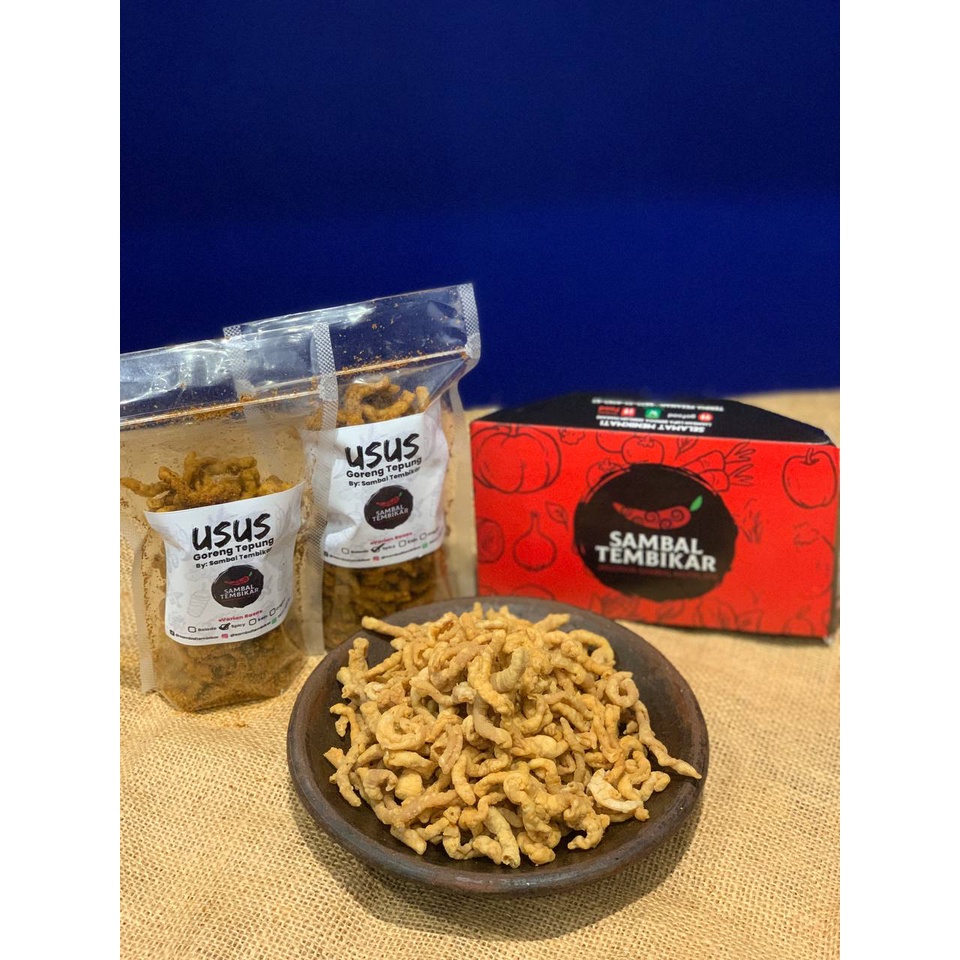 

USUS CRISPY GURIH ORIGINAL PEDAS BY SAMBAL TEMBIKAR KERIPIK KRIPIK USUS CRISPY KRISPI GURIH DAUN JERUK ORIGINAL
