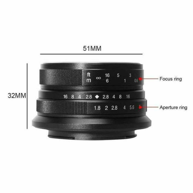 Lensa 7artisans 7artisan 7 artisan 25mm for FUJI FX mount free filter UV