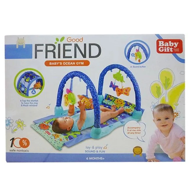 [SALE] Good Friend Baby's Ocean Gym Playmat Bayi Blue Biru