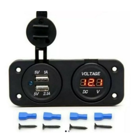 volmeter tanam  volt meter accu aki 3 in 1 mini 3 12v universal semua motor bisa