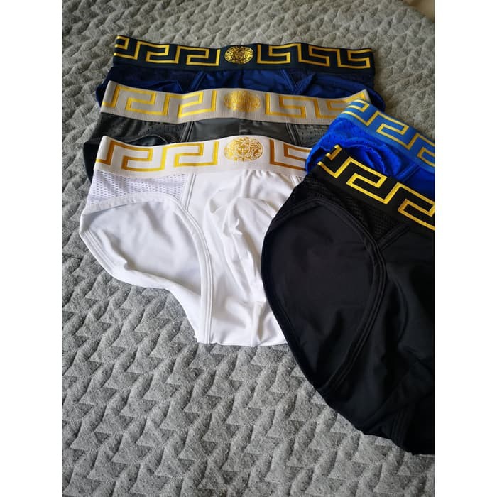 Celana Dalam Pria Versace, Brief, Celana Dalam Pria Sexy - Putih, M