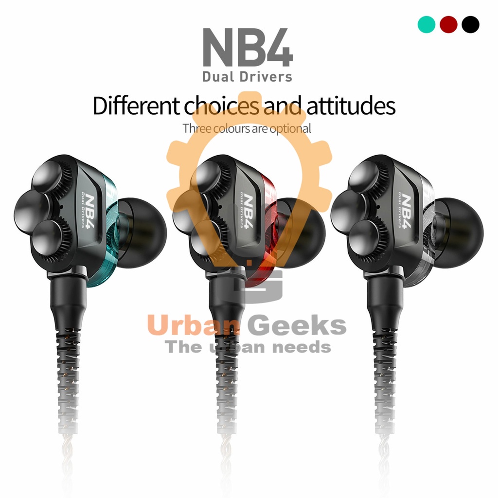 Earphone Music Kabel Earbuds In Ear Headset Gaming Plextone FRO NB4