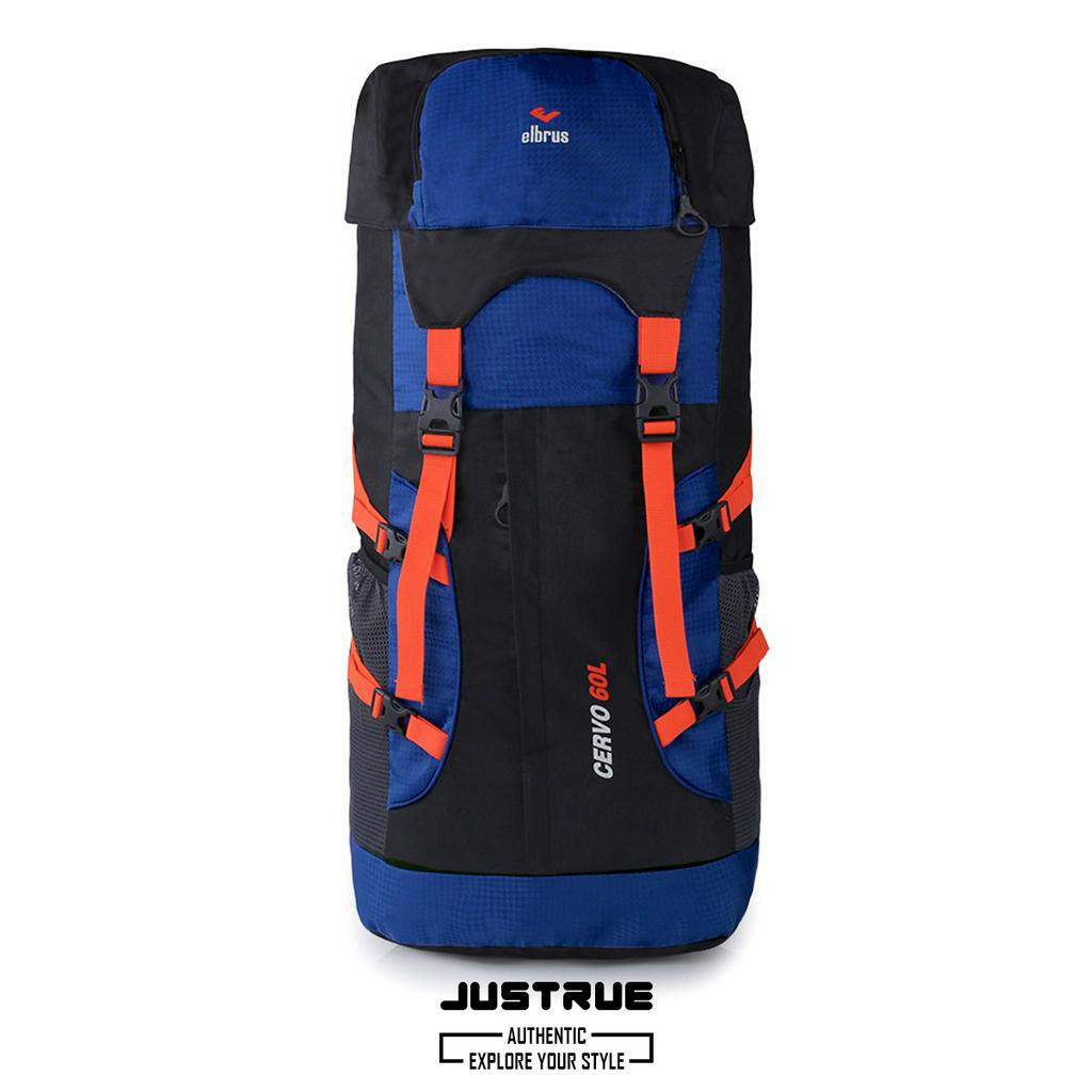 Justrue Cervo Tas Gunung 60 Liter Ransel Camping Hiking 60L Biru