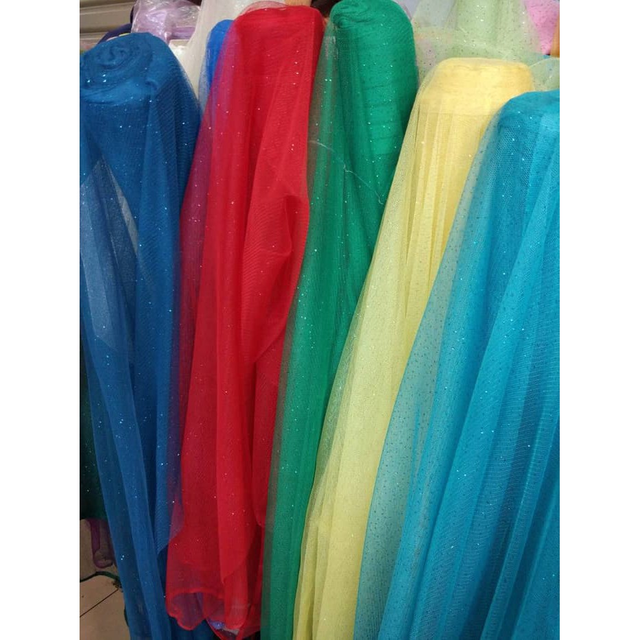 kain/bahan tile gliter polos