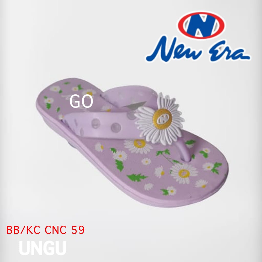 sogo NEW ERA BB/KC CNC 59 SUN Sandal Anak Perempuan Japit Bunga Matahari Sandal Karet Ringan Anti Slip Original