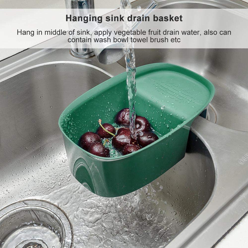 Rak Keranjang Saringan Buah Residu Makanan Multifungsi Model Pelana Untuk Wastafel Dapur