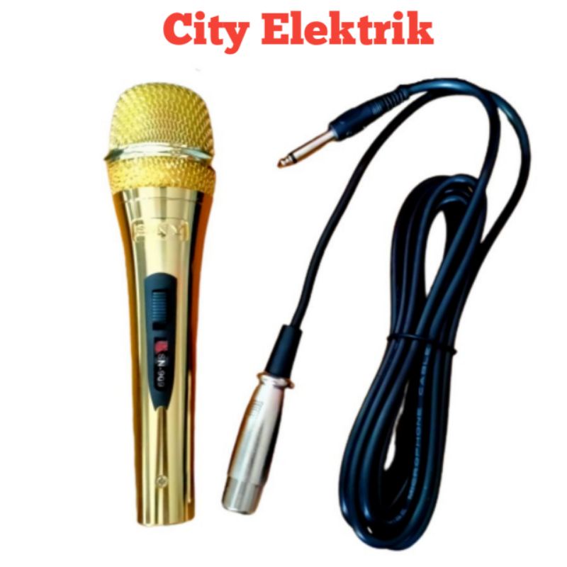 MIC KARAOKE SONY SN - 909 GOLD EDITION / MICROPHONE KABEL / MIC KABEL SONY SN 909 GOLD EDITION