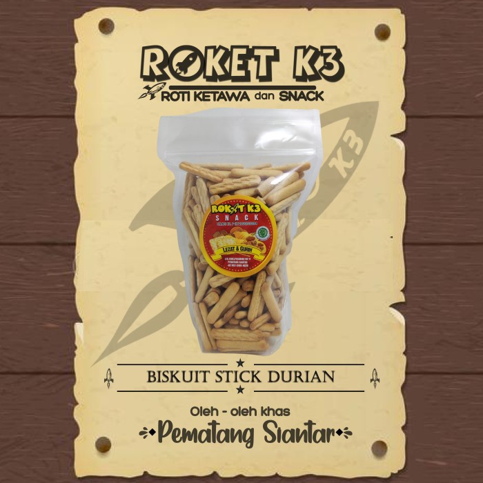 

Stick Durian Biskuit Jajanan Makanan Ringan Cemilan Enak Renyah Nikmat