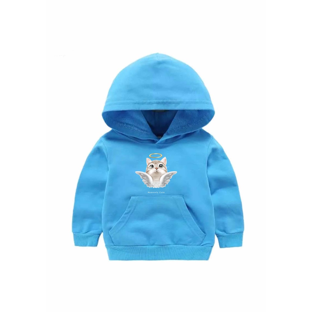 Hoodie Anak Cat Angel Sweater Fleece Pakaian Anak M - XXL