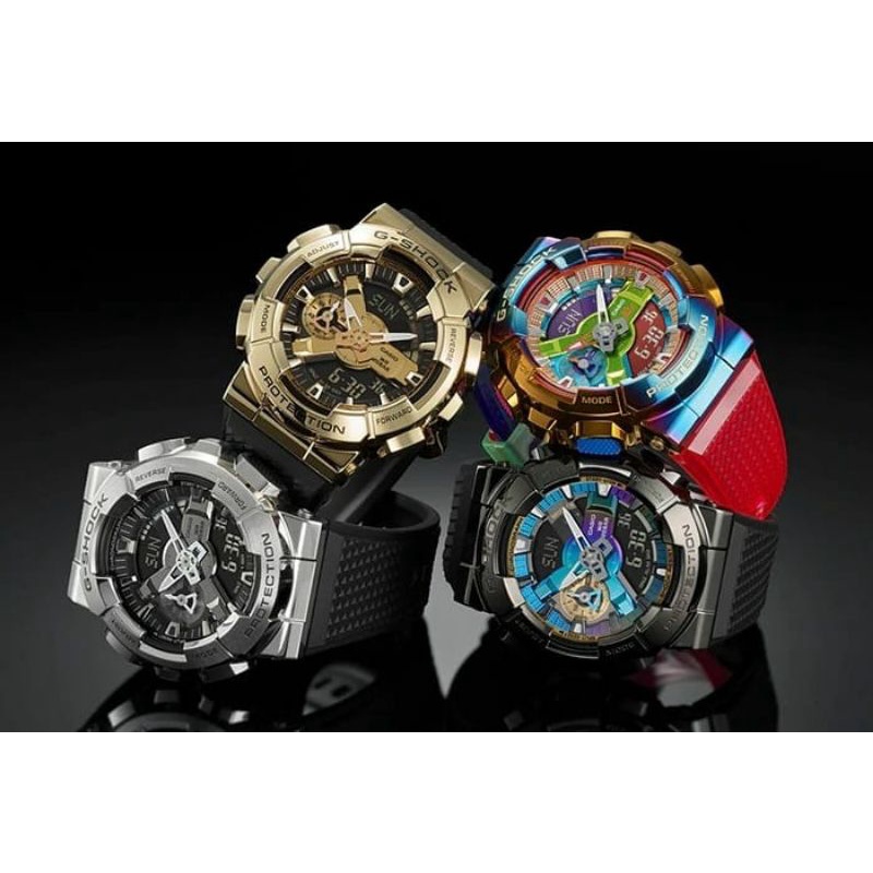 JAM TANGAN PRIA WANITA | RANTAI | KULIT | KARET | MURAH | Casio G-Shock GM 110RB 2ADR Rainbow Watch 