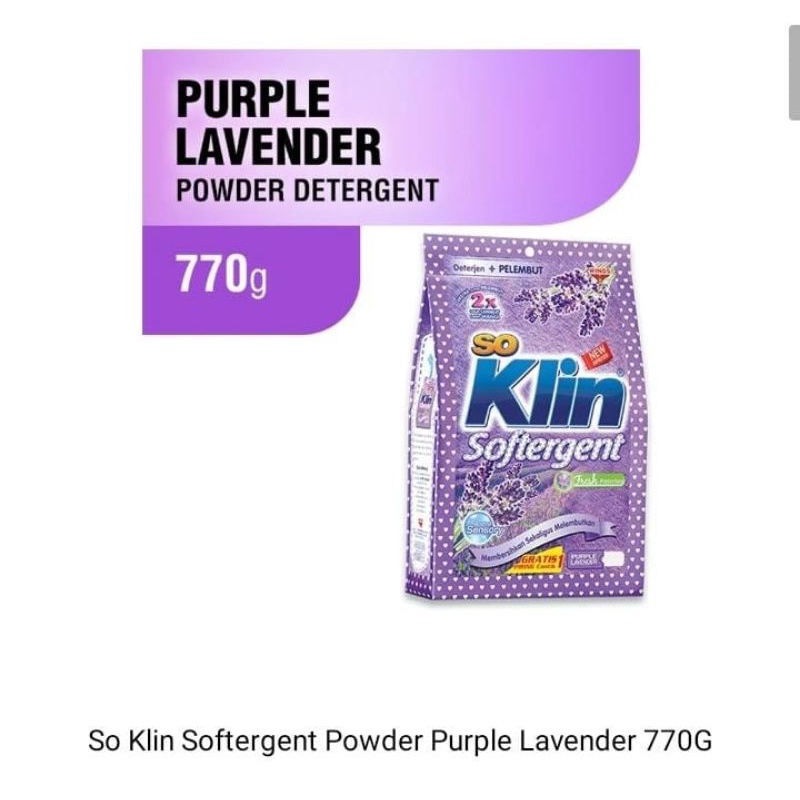 So Klin Softergent detergen bubuk 770 gram All Variant