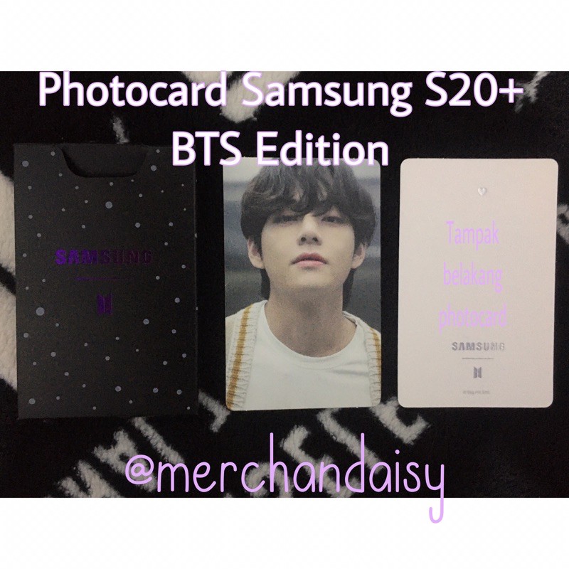 Photocard Samsung galaxy s20+ BTS Edition Taehyung Official