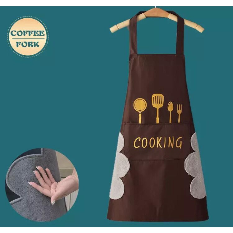 Celemek Masak Apron Anti Air Minyak bisa Lap Tangan PREMIUM J97