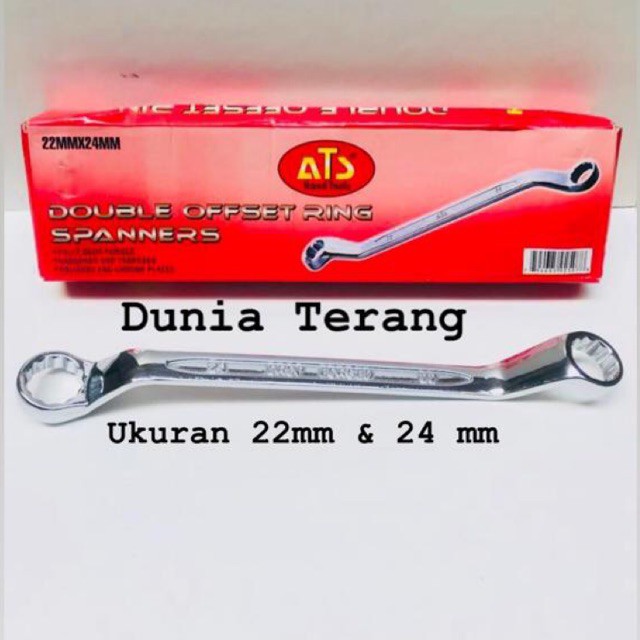 Kunci Ring ATS 22x24 mm - Kunci Ring Ring 22mmx24mm - 22 mm 24mm 22mm 24mm Konci Reng 2224 22x24