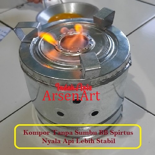 Kompor Mini Bulat BB Spirtus Diameter 12 cm Tinggi 13 cm Alat Masak Masakan Mainan Anak Bisa Dipakai