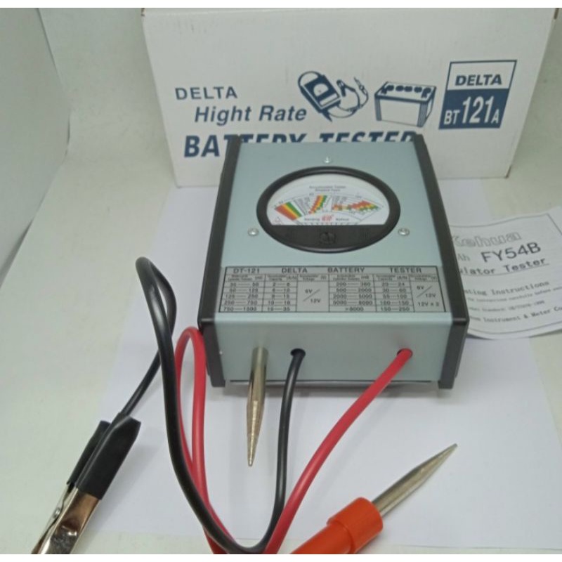 tester delta 121 A - tes aki motor -  mobil - tes aki / battery tester / battrey