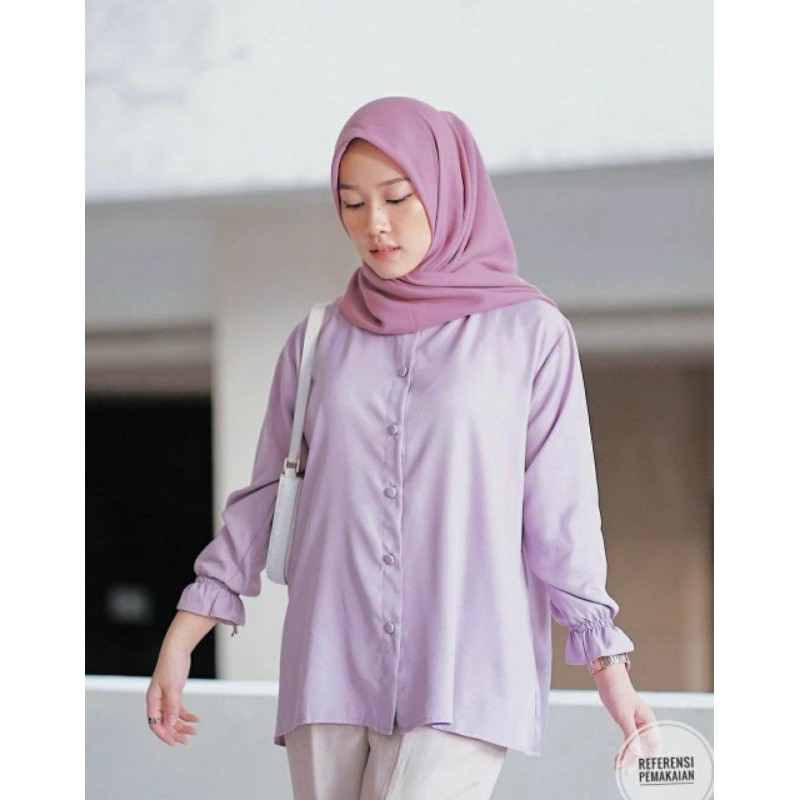 MORYN TOP/MORYN LILAC/ BLOUSE LILAC/ATASAN KERJA/ATASAN LILAC/KEMEJA KERJA/KEMEJA LILAC