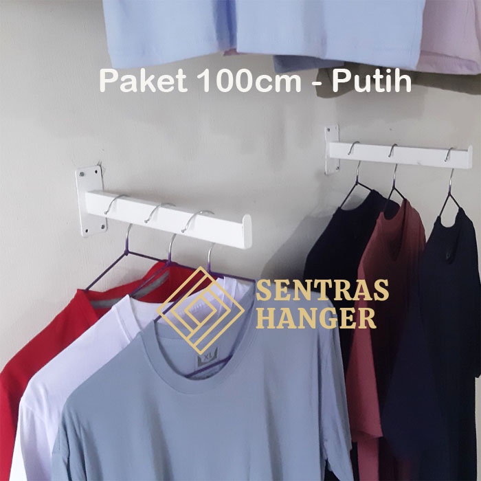 Gantungan Baju Dinding, Gantungan Baju Gawang, Paket Praktis