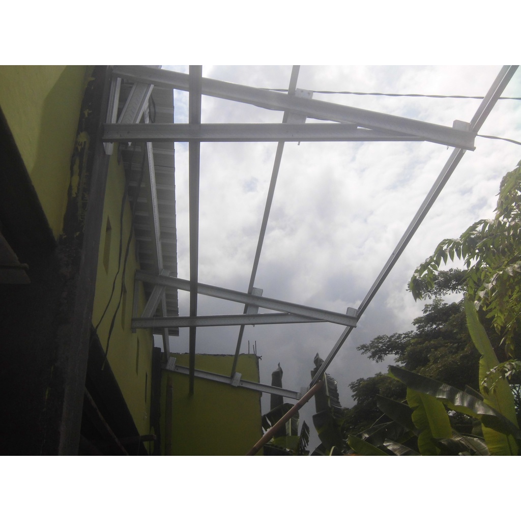 Kanopi baja ringan bisa pilih atap galvalum, metal pasir, galvalum pasir, alderon (khusus area semar